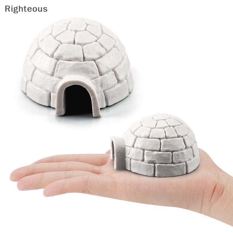 Rightrous Polar Iglu Estatuetas De Árvore De Natal Conjunto Em Miniatura Figuras Do Ártico Brinquedo Playset Mini Animal