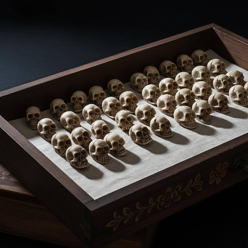 Rightrous 20 Peças Cabeças De Esqueleto Em Miniatura Colecionáveis Criativas De Halloween Mini Figuras De Caveira Para F