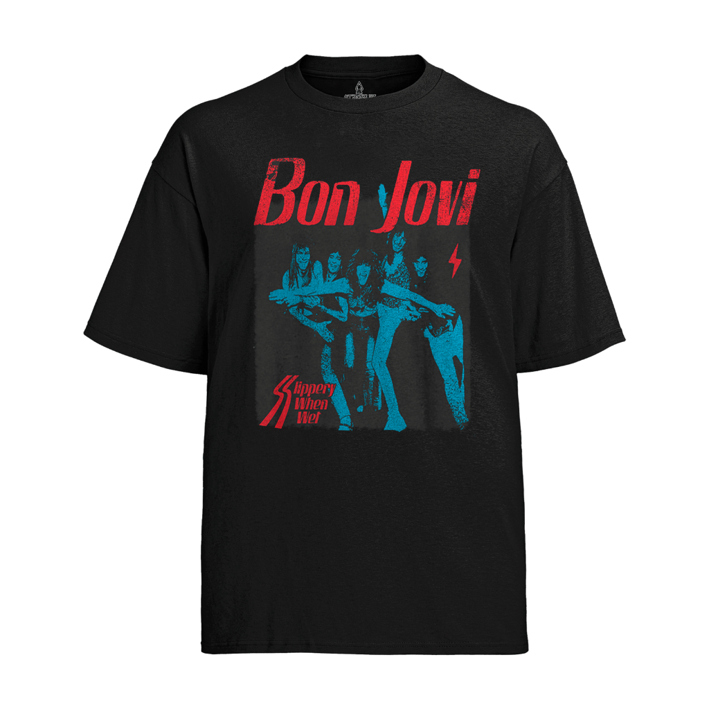 Camiseta Graphic Tee Tshirt Bon Jovi Lippery When Wet