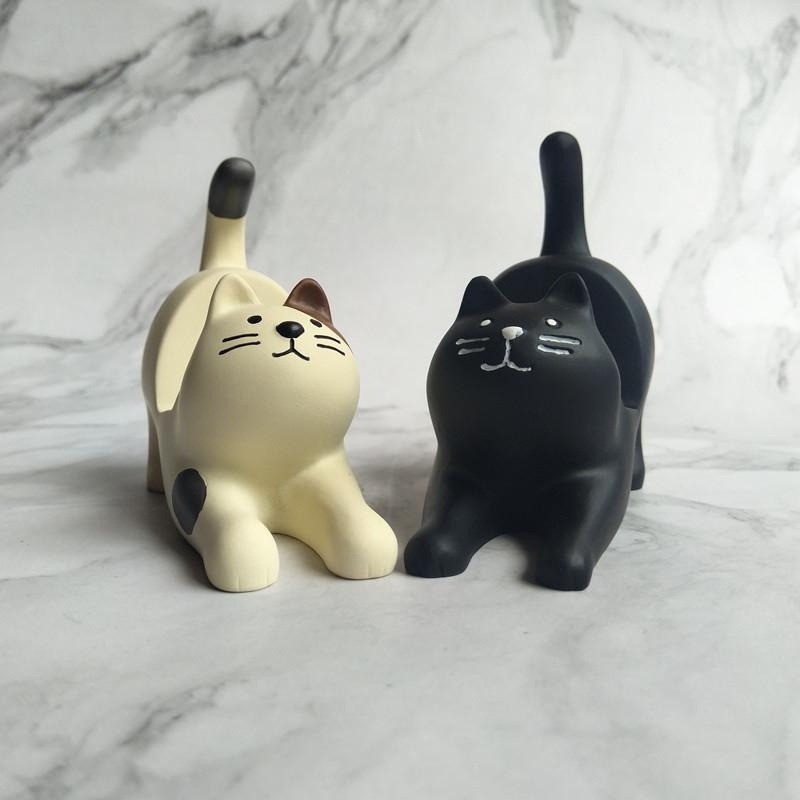 Bonito Preguiçoso Suporte Forma De Gato Resina Do Telefone Desktop Fixação Mini Portátil Multi-Funcional Titular