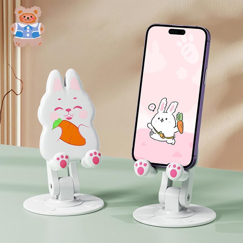 Suporte Bonito Do Telefone Dos Desenhos Animados Girando Portátil , Pessoa Preguiçosa Desktop Da Tabuleta De Levantament