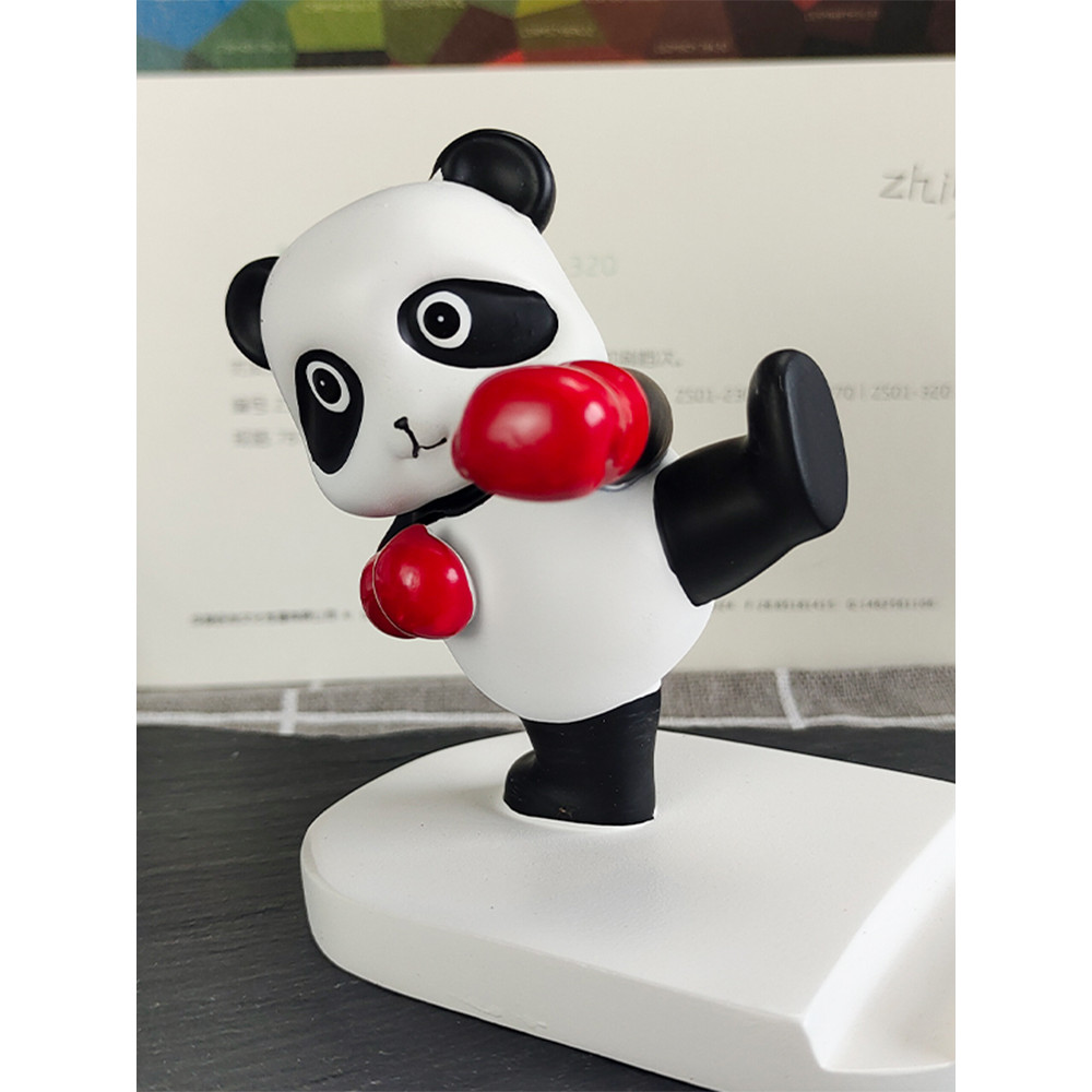 Bonito criativo Mahjong boxe Panda Desktop suporte do telefone nacional na moda dos desenhos animados decoração de mesa