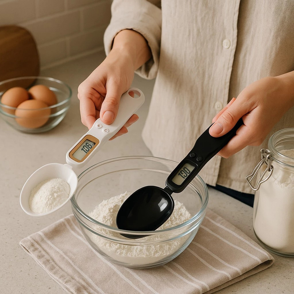Colher Medidora Digital Grãos Dieta Fitness Gramas Balança leve e ergonômico Peso Portátil