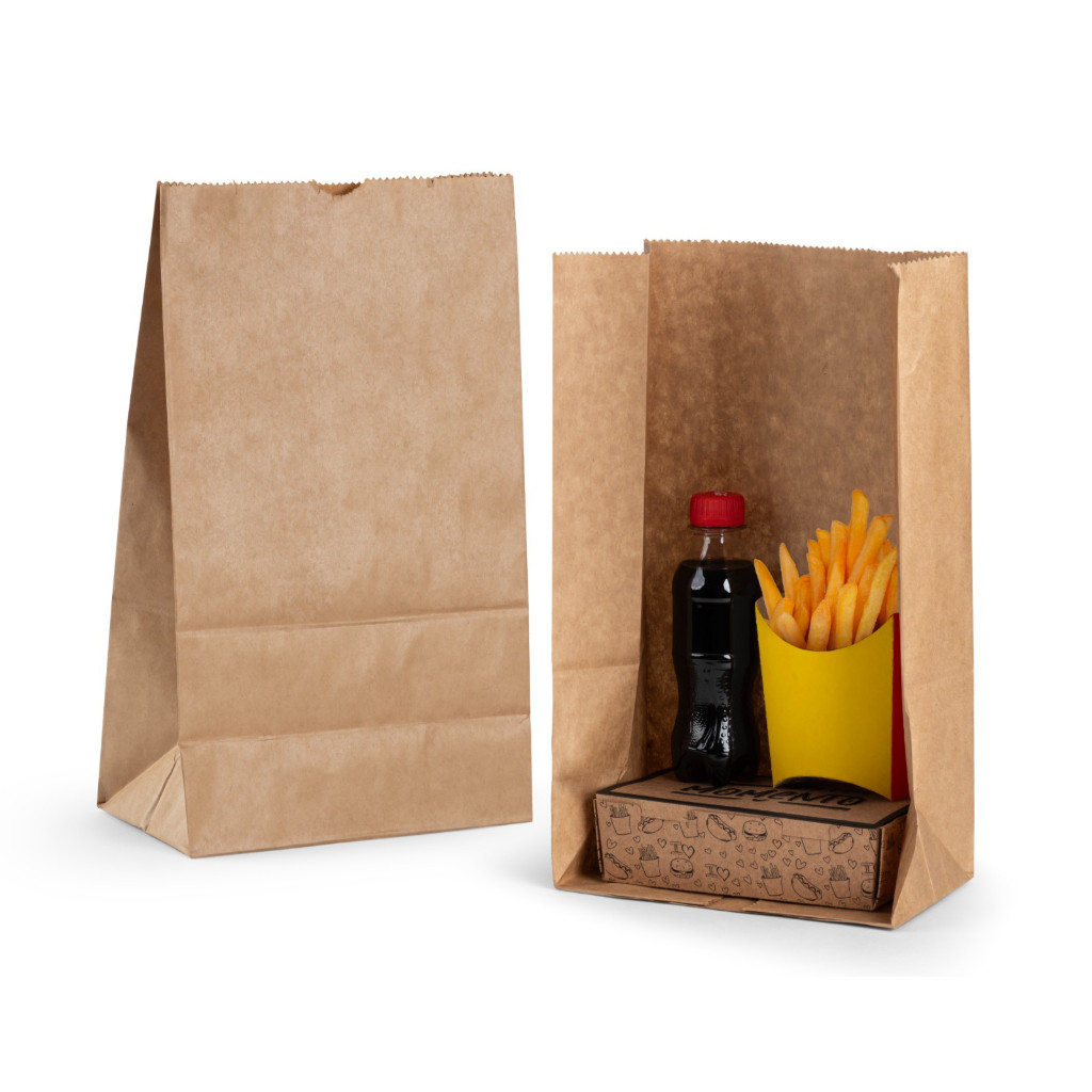 Saco Kraft SOS Delivery - 5kg 10kg 15kg ou 20kg | Pacote c/ 50 Unidades | Resistente e Sustentável