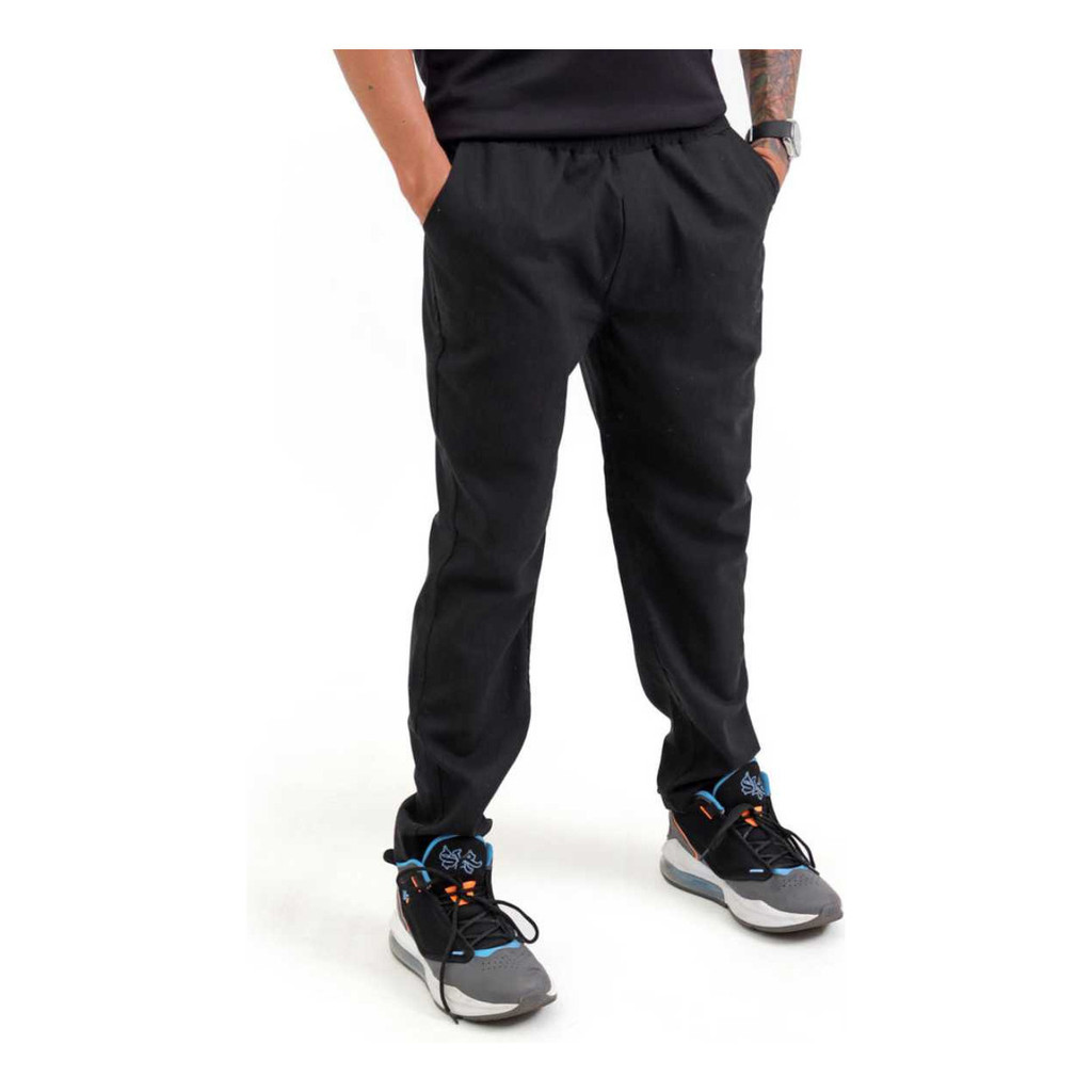 Calça De Linho Masculina Jogger Slim Fit Esporte Fino Sarja