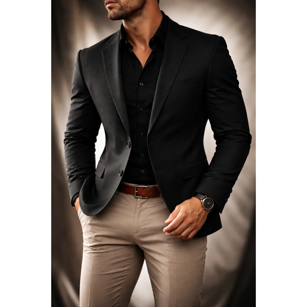 Blazer Mansfield Masculino Algodão Elastano Sarja Slim Fit Mansfield