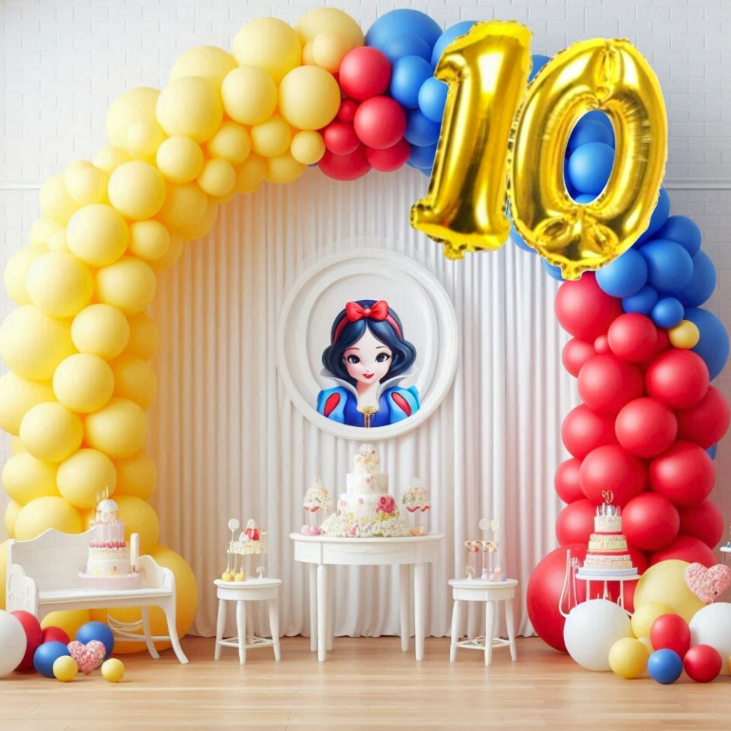 Kit Arco Desconstruído Branca de Neve Premium Decoração Festas Eventos *150 itens* Princesa Anões