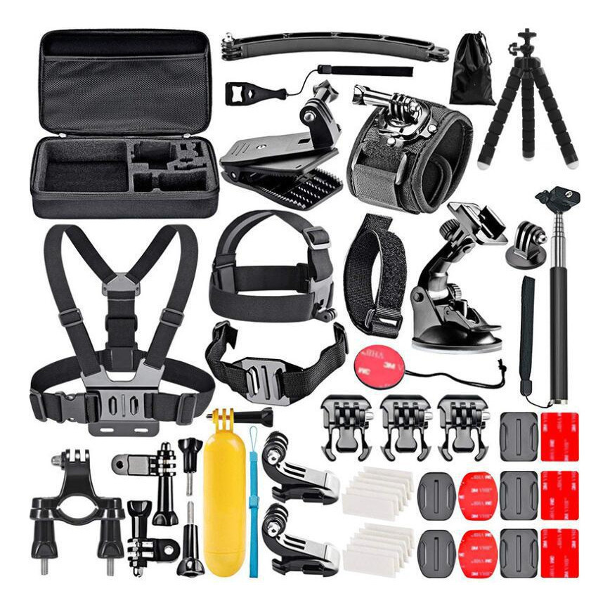 Kit Aventura Para Gopro Hero Completo Mosquetão Bastão