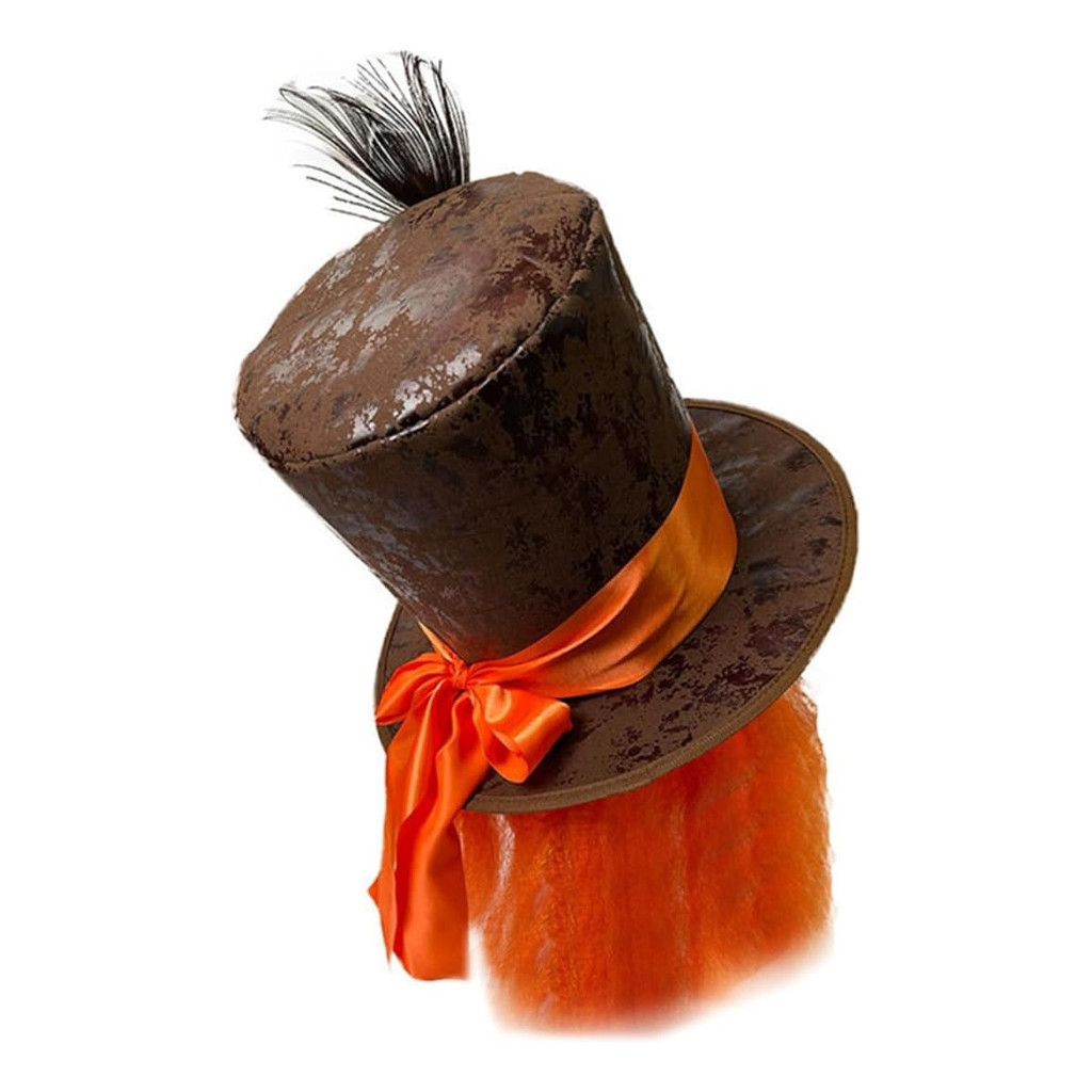 Chapéu com Peruca Chapeleiro Maluco Filme Alice Cosplay Festa Temática