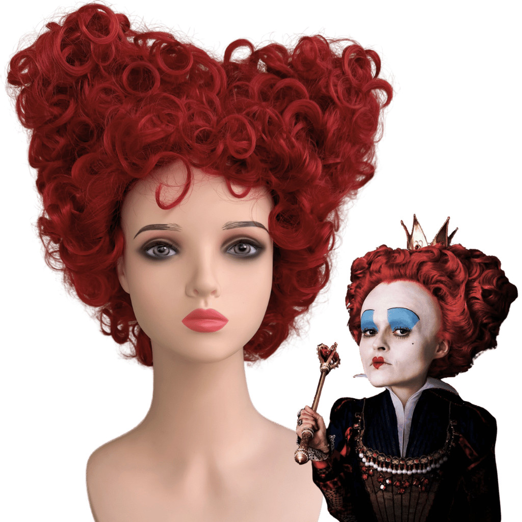 Peruca Rainha de Copas Alice no país das maravilhas cosplay