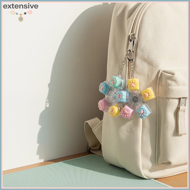 EA & Moda Cute Cat Paw Spinner Keycap Para Teclado Mecânico Chaveiro Fidget Toy Alívio Do Estresse Escritório E Escola .