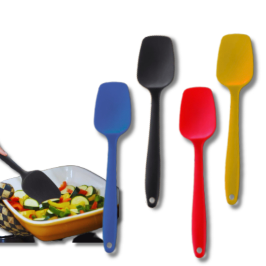 Conjunto 5 Espátula de Silicone Espátula 27cm Grande Reta Cozinha Casa Buffet Linha Premium