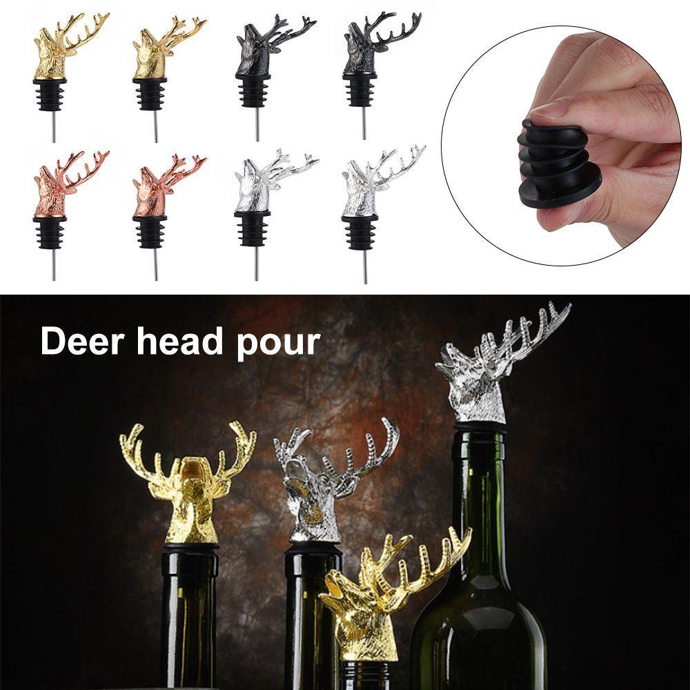 Rolhas De Garrafa Gadgets Liga De Zinco Acessórios De Cozinha Cabeça De Veado Aeradores De Vinho