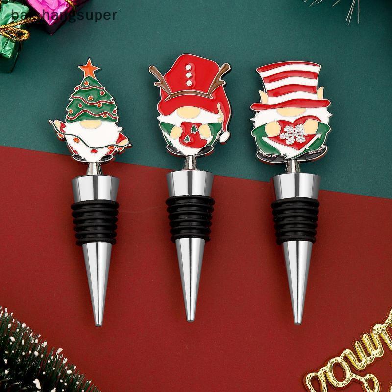 Rolha De Vinho Tinto Natal Boneco De Neve Liga Zinco À Prova De Vazamento Fresco Keeper Garrafa Plug Para Presente Do Fe