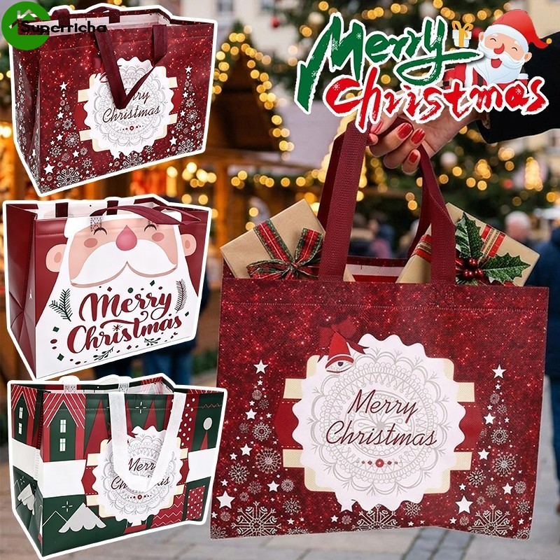 [Ultra] Bolsa De Tecido Não De Natal De 4-1 Unidade-Doces Fofa De Desenho Animado-Suprimentos Para Festas De Festivais-S