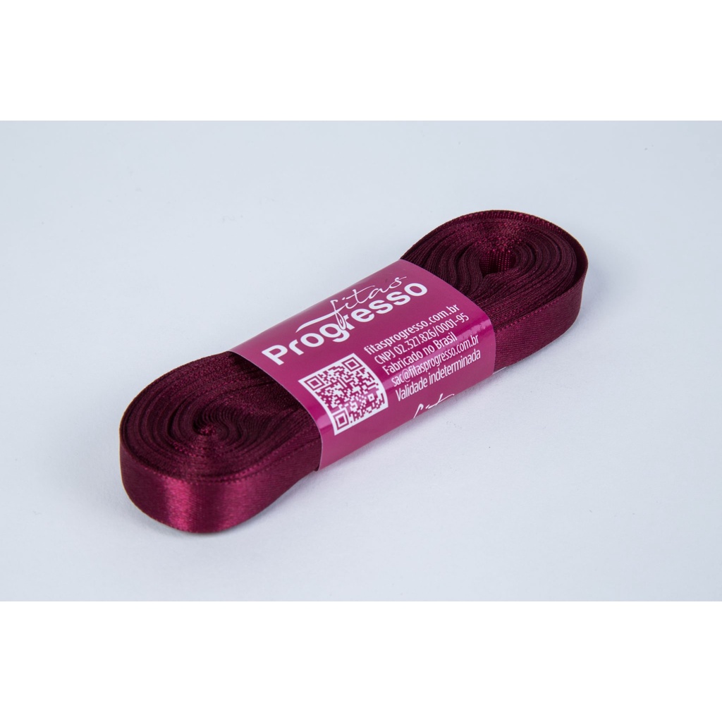 Fita de Cetim Marsala Cor 1355 - 01 unidade - Progresso - Ultra Embalagens