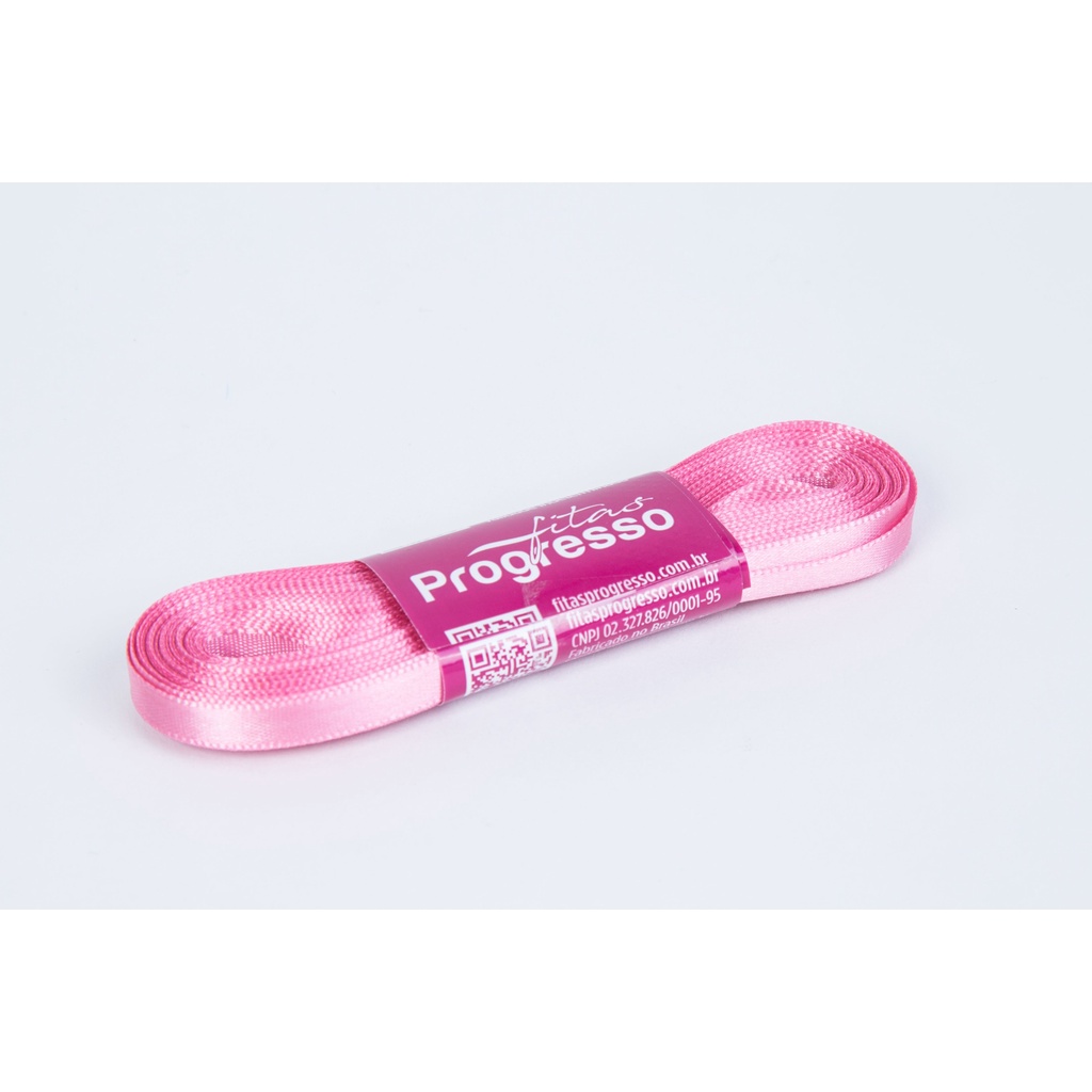 Fita de Cetim Rosa Escuro Cor 240 - 01 unidade - Progresso - Ultra Embalagens
