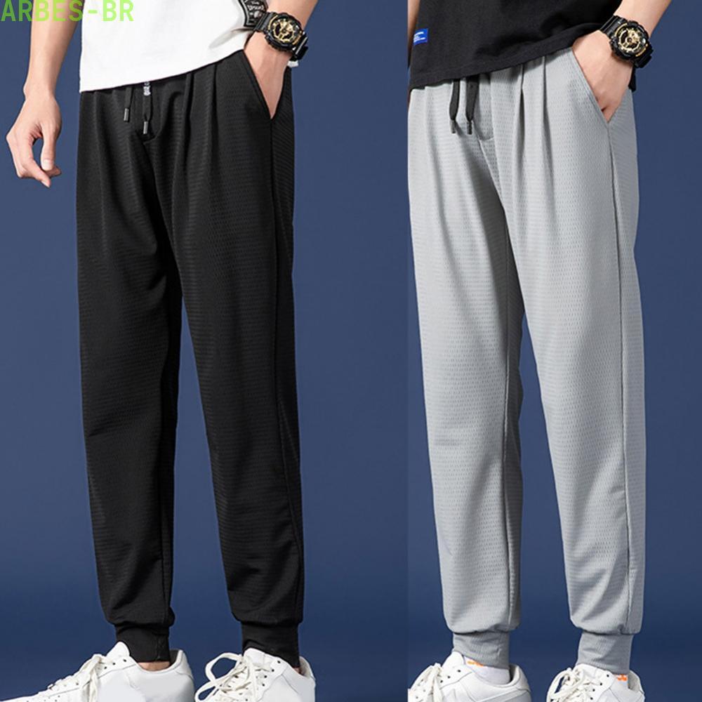 [Clearance]Ice Silk Pants Mens  Thin Mesh Breathable Sports Pants brand new and fashion[ARBES]