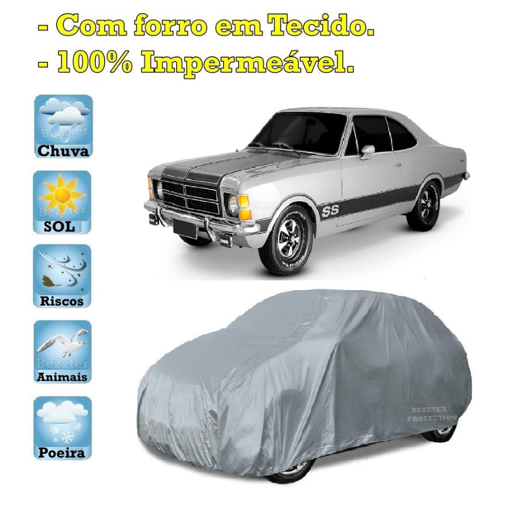 Capa com forro cobrir carro Chevrolet Opala 100% Impermeável Proteção Bezzter