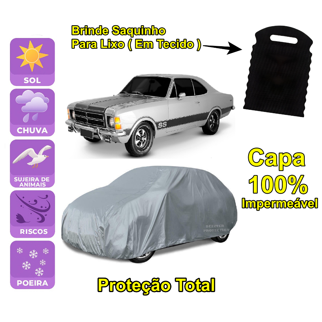 Capa cobrir carro Chevrolet Opala 100% Impermeável Proteção Total Bezzter