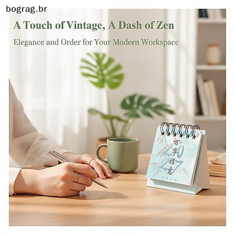 bograg Mini 2027 Calendário De Mesa Em Espiral Estilo Chinês Padrão Impressão Portátil Tamanho Pequeno Planejador De Lis