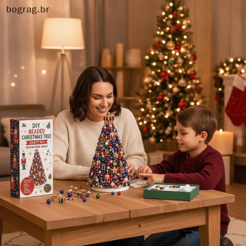 bograg Artesanal DIY Frisado Árvore De Natal Artesanato Kit Cristal Mini Com Anjo Topper Para Crianças Arte Atividade De