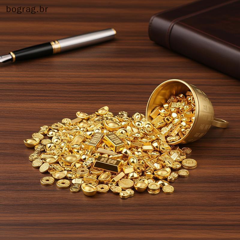 bograg Mini Ouro Fortuna Encantos 100 Pçs Dólares De Plástico Lingotes Melão Luy Peças Para Carro Pendurado Pingente DIY