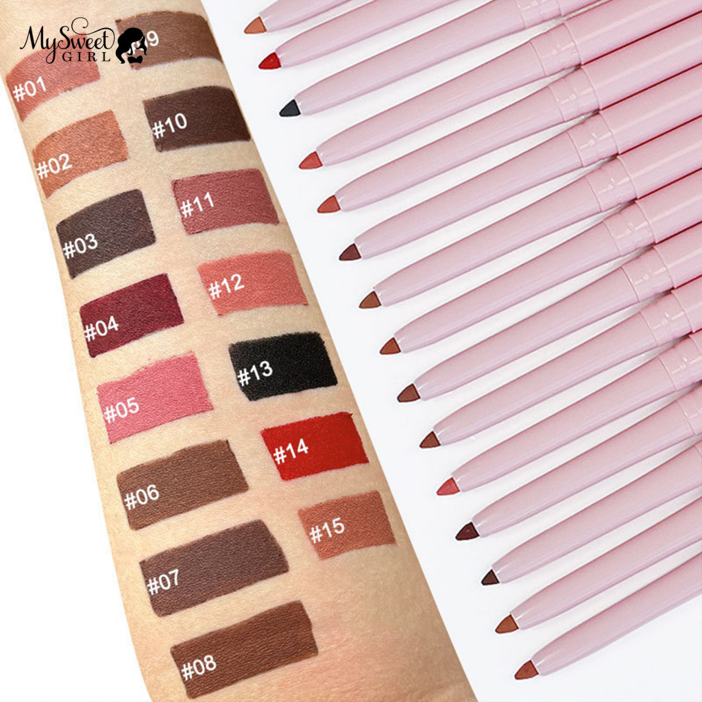 Women Lip Pencil Long Lasting Liner Waterproof Retractable for – Long-lasting Precise Shaping Filling Essential for Sm