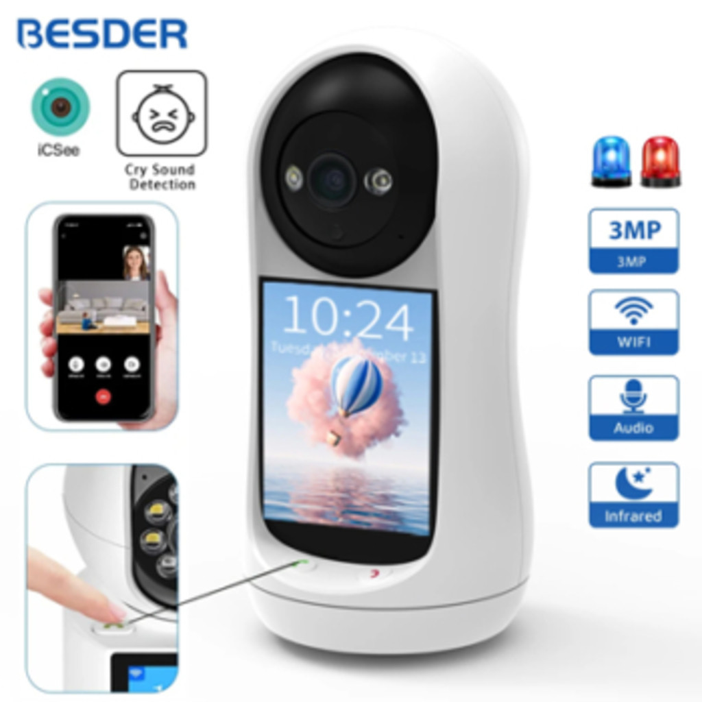 Nova Câmera 2.8 Polegadas Tela HD Indoor Home Wireless WIFI Vídeo Chamada Bidirecional IP MDL03