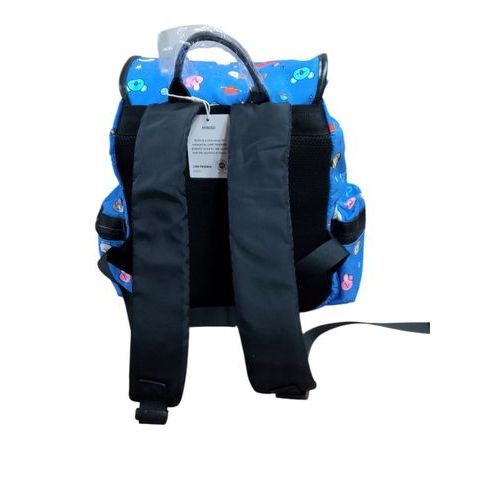 Mochila Infantil Cordao Personagens Bt21 Azul Leve Pratica Escolar Passeio