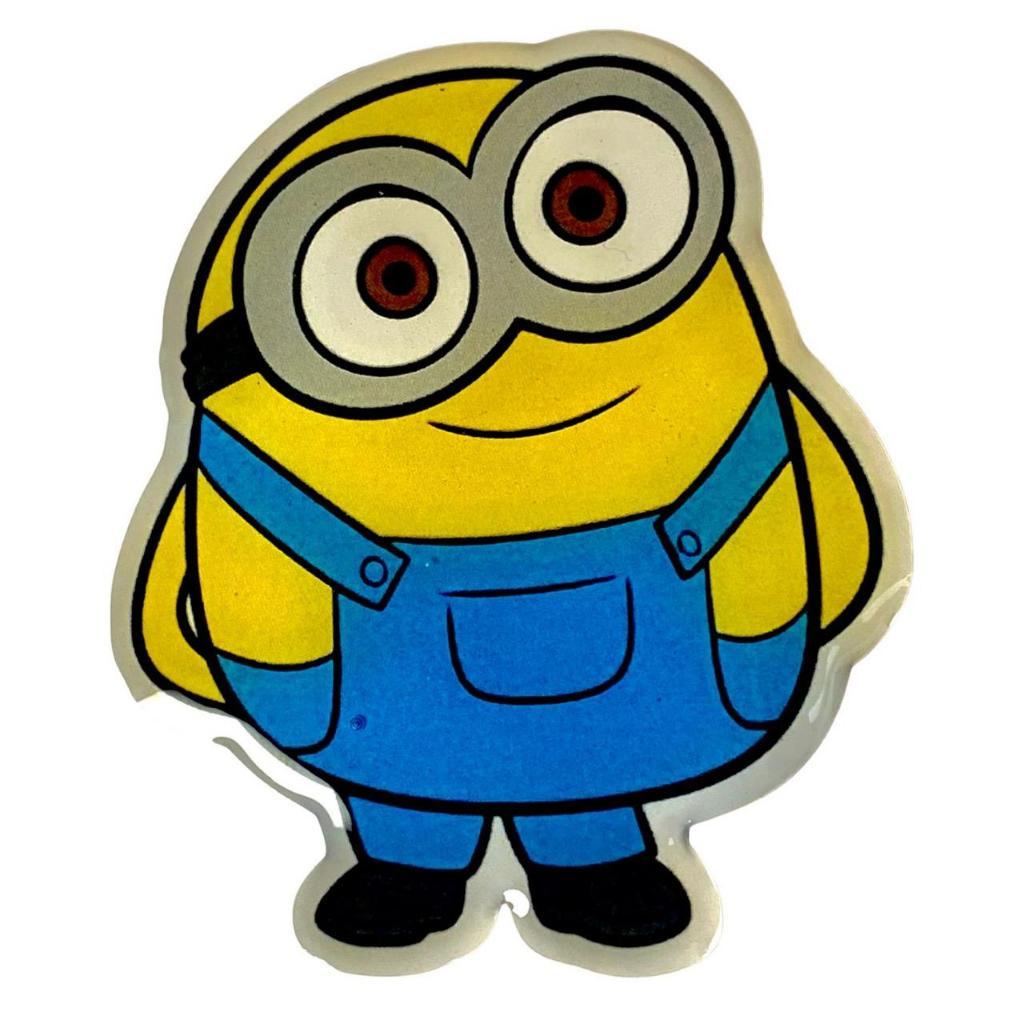 Adesivo 3D Personagem Amarelo Com Macacão Azul Resinado 3213