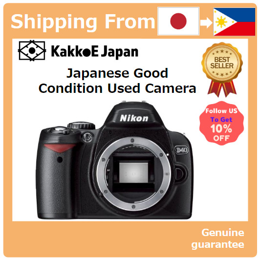 Câmera Digital SLR Nikon D40 Preta D40B Corpo Usado (Pre-loved) em Excelente Estado - Câmera DSLR Nikon D40B Japonesa Usada com Sensor CCD de 6.1MP, Tela LCD de 2.5 polegadas, Leve e Compacta para Iniciantes e Entusiastas da Fotografia, Ideal para...