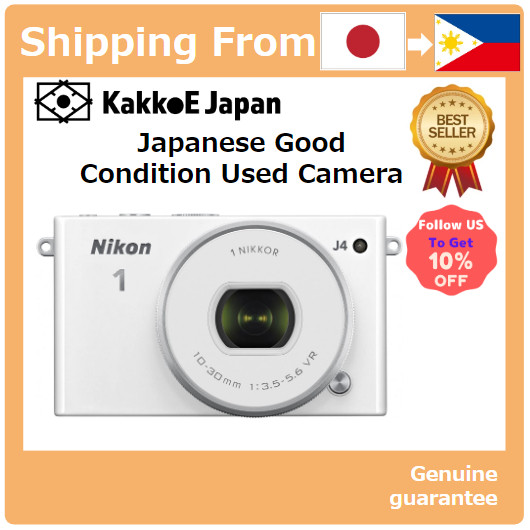 Câmera Digital Mirrorless SLR NIKON1 J4 Standard Powersom Rens Kit Branca J4HPLKWH Usada Japão - NIKON J4 Pre-loved em Excelente Estado, Compacta e Leve, Ideal para Fotografia e Vídeos de Alta Qualidade, Sensor CMOS, Wi-Fi Integrado, Tela Touch,...