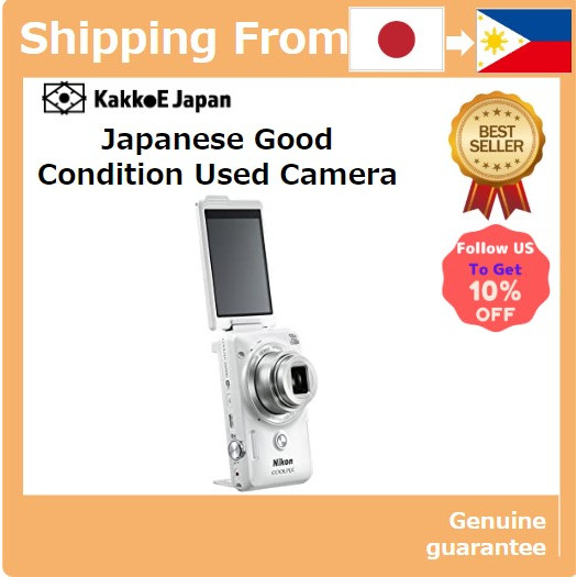 Câmera Digital Nikon Coolpix S6900 Pre-loved (Usada) com Zoom Óptico de 12x e Sensor de 16.02 Milhões de Pixels, Cor Branco Natural S6900WH – Câmera Japonesa Usada em Excelente Estado, Ideal para Fotos e Vídeos de Alta Qualidade, Compacta e Fácil de Usar.
