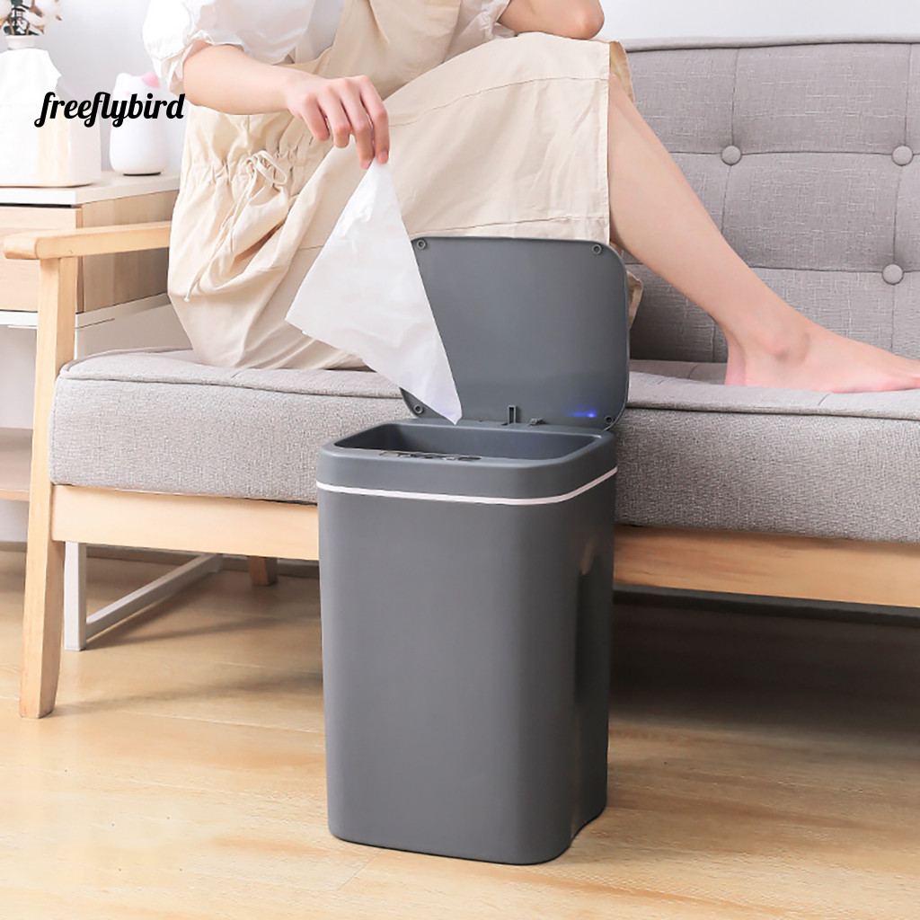 Lata De Lixo Com Sensor De Movimento Fz Tampa , Lixeira Compacta De Cozinha 12L Para Pequenos Espaços