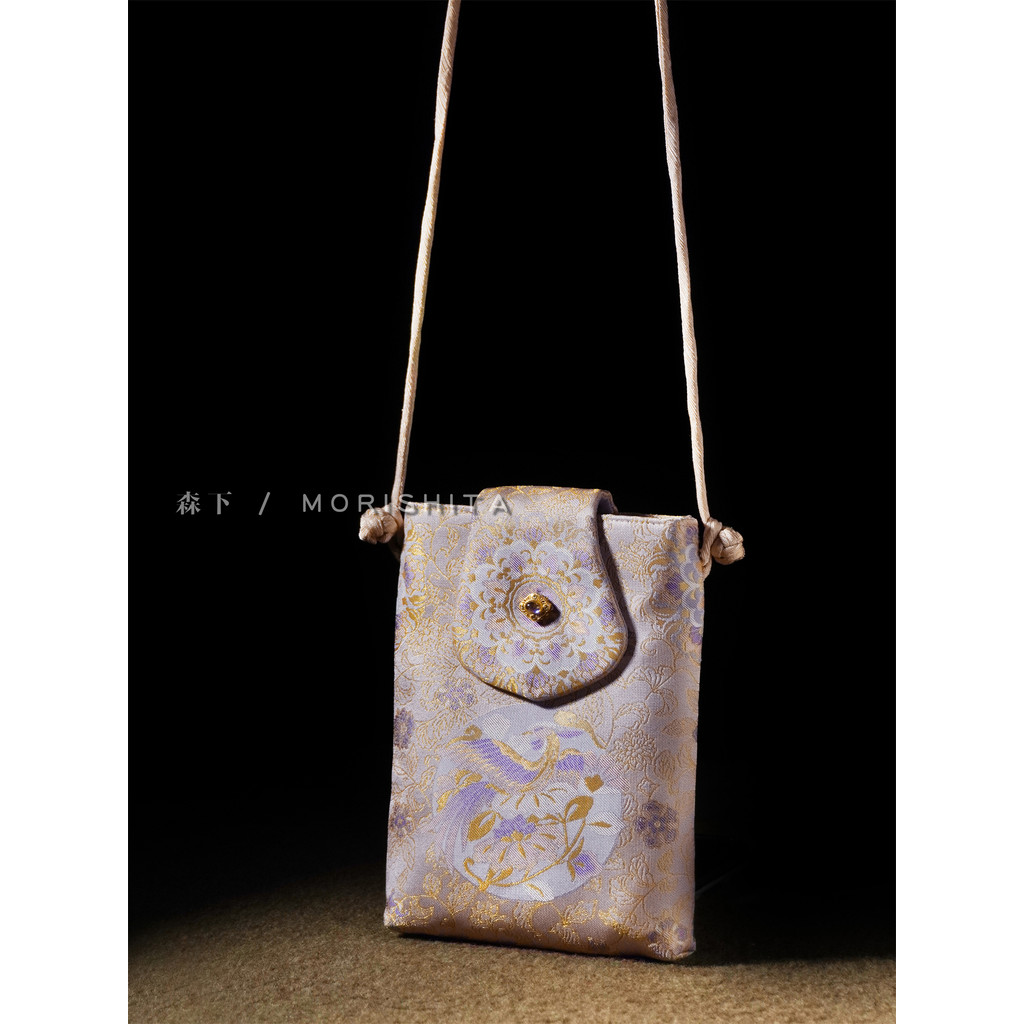 Morishita Novo Estilo Chinês Bolsa para Celular 2026 Verão Novo Estilo Viagem Portátil Luz Estilo Chinês Canção Não Relí
