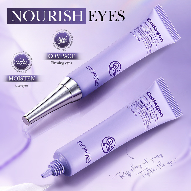 Creme para Olhos Anti-Rugas com Colágeno Tipo III, Sérum Firmador e Hidratante para Olheiras e Bolsas 20g