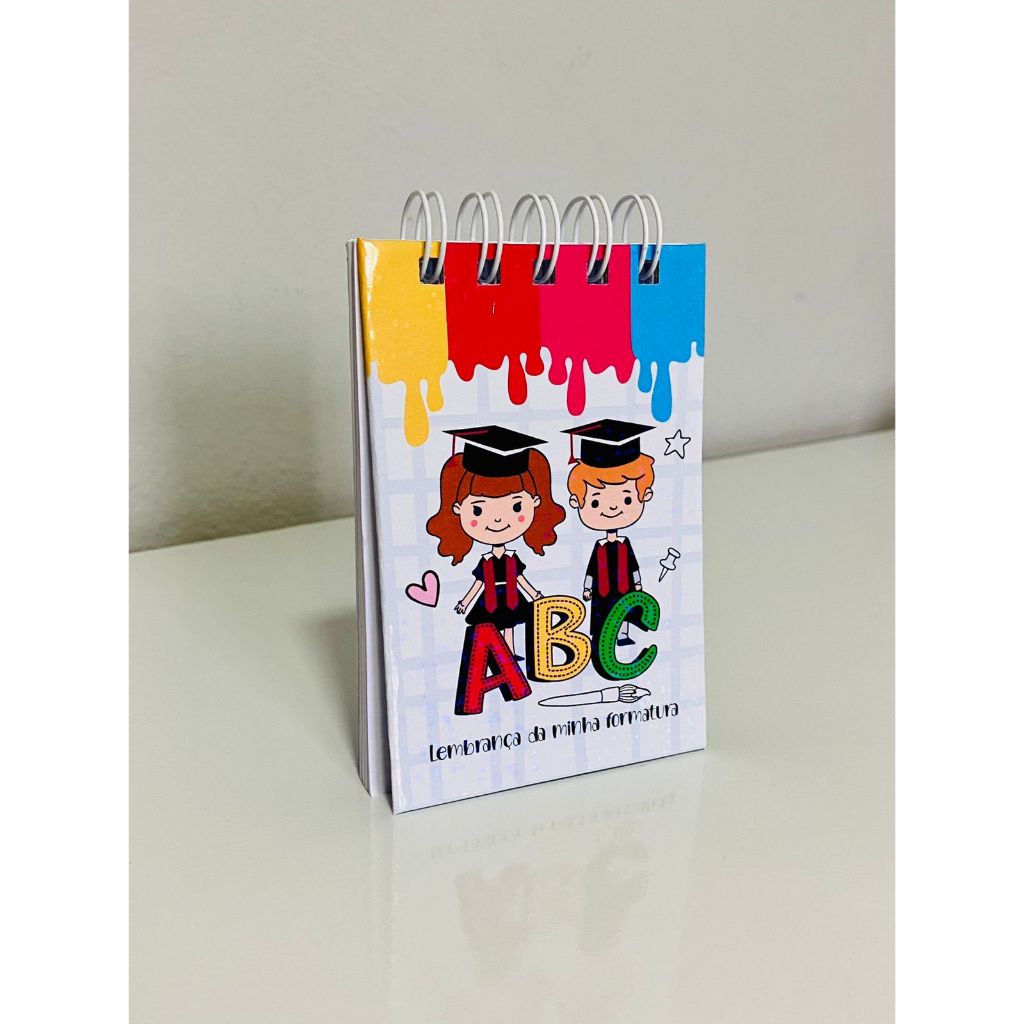 10Bloquinhos de notas personalizado formatura ABC 15,5x11cm