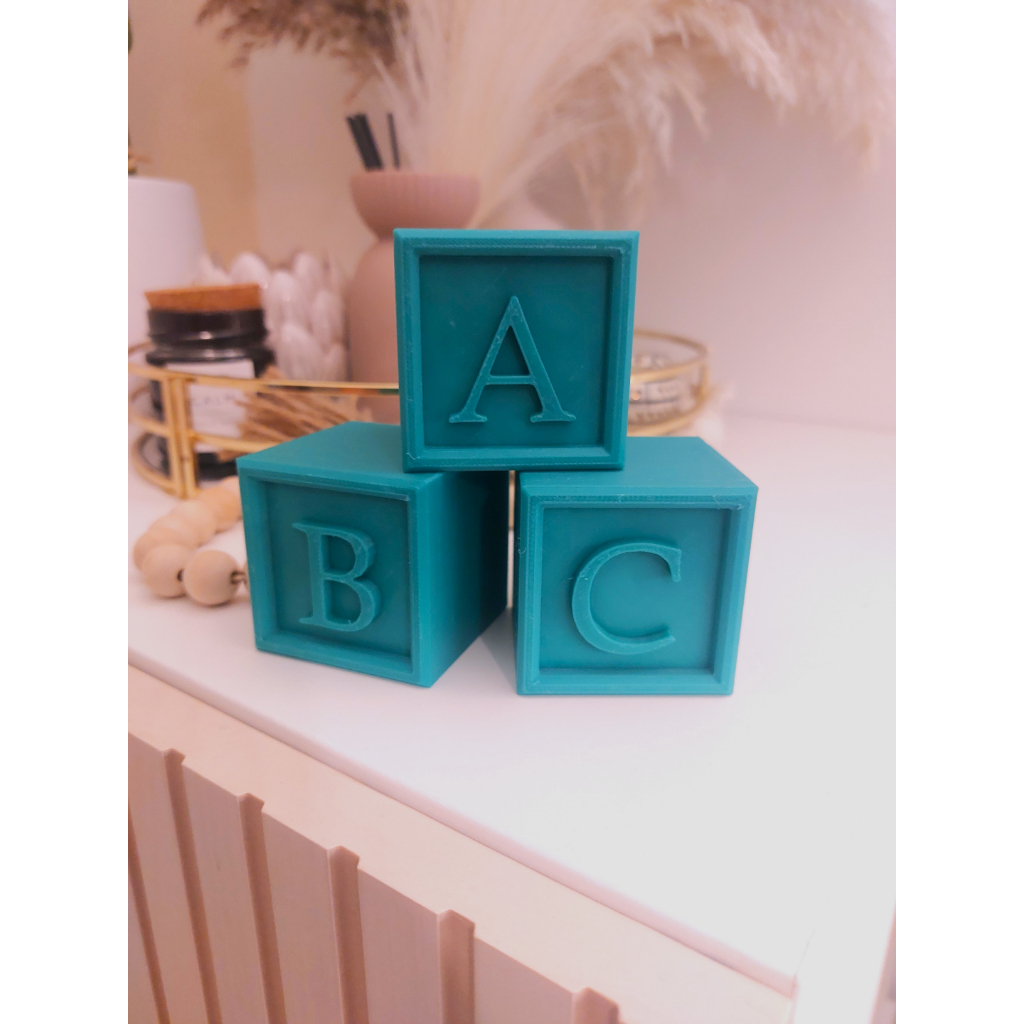 Blocos Decorativos ABC e BABY | Decoração Personalizada | Chá de Bebê | Decoração Infantil