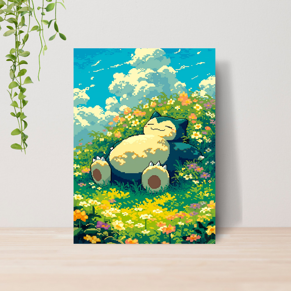 Quadro Snorlax Pokemon 02 MDF A5 A4 A3