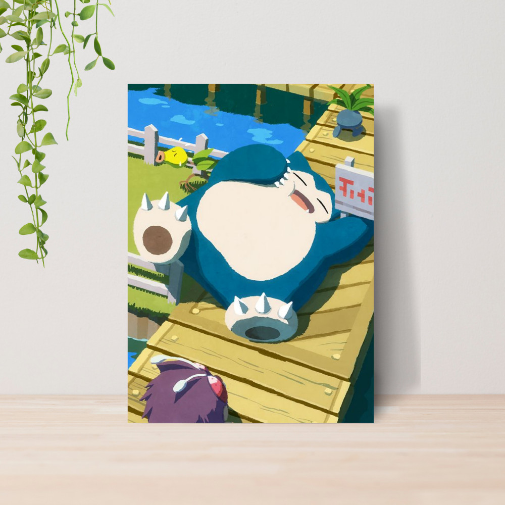 Quadro Snorlax Pokemon 04 MDF A5 A4 A3