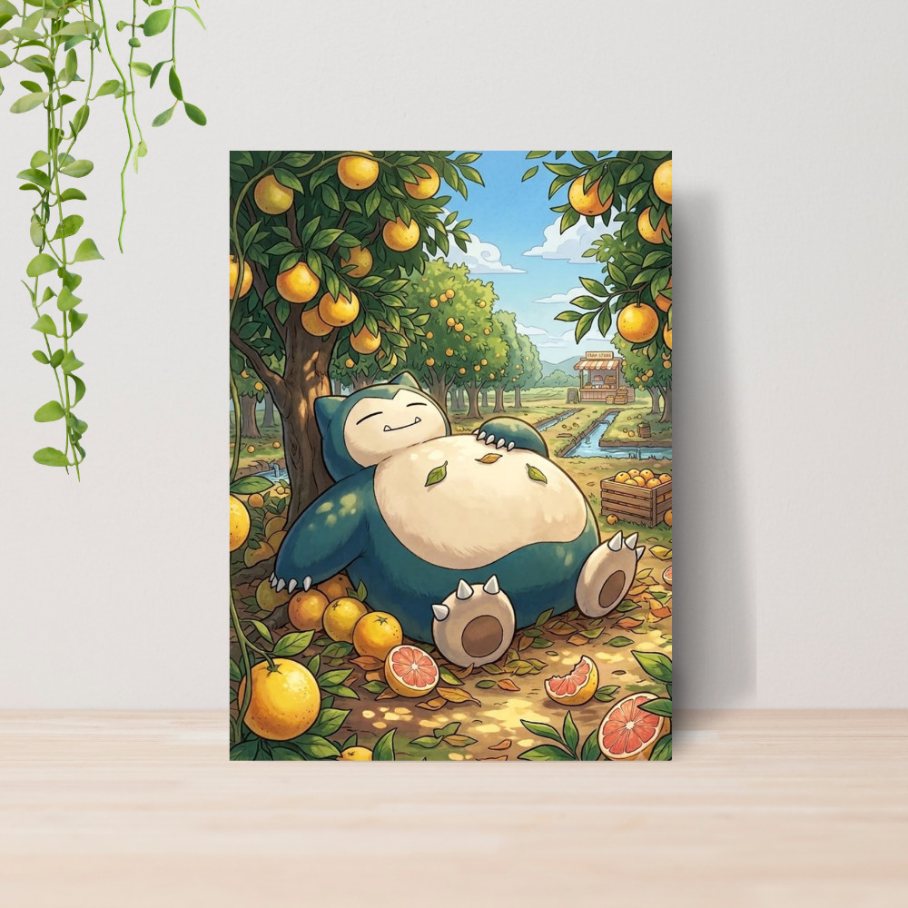 Quadro Snorlax Pokemon 03 MDF A5 A4 A3