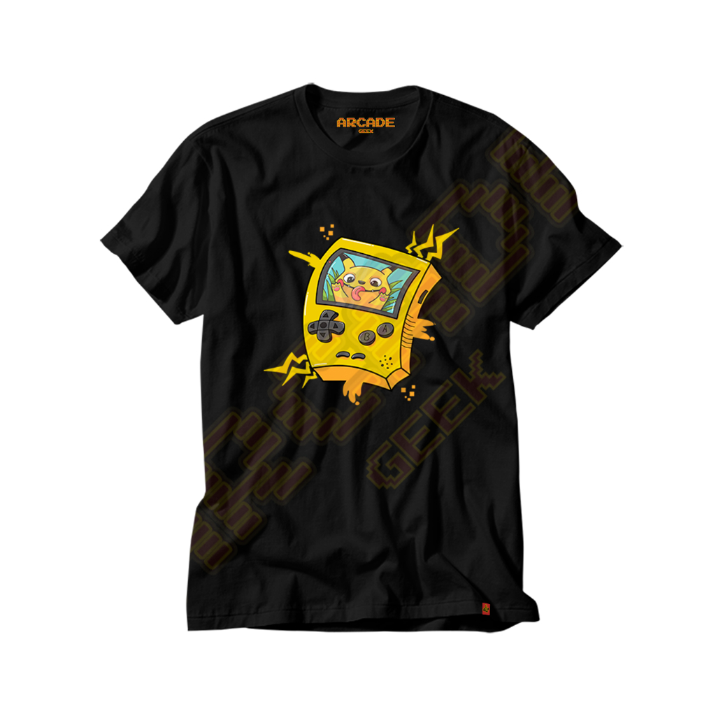 Camiseta Anime Gamer Pokemon GameBoy Pikachu Mew Snorlax Arcanine gengar lapras