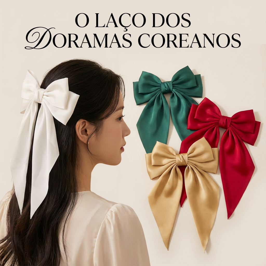 Kit 6 Laços Estilo Virgínia | Doramas Coreanos | Variações Pequeno ou Grande