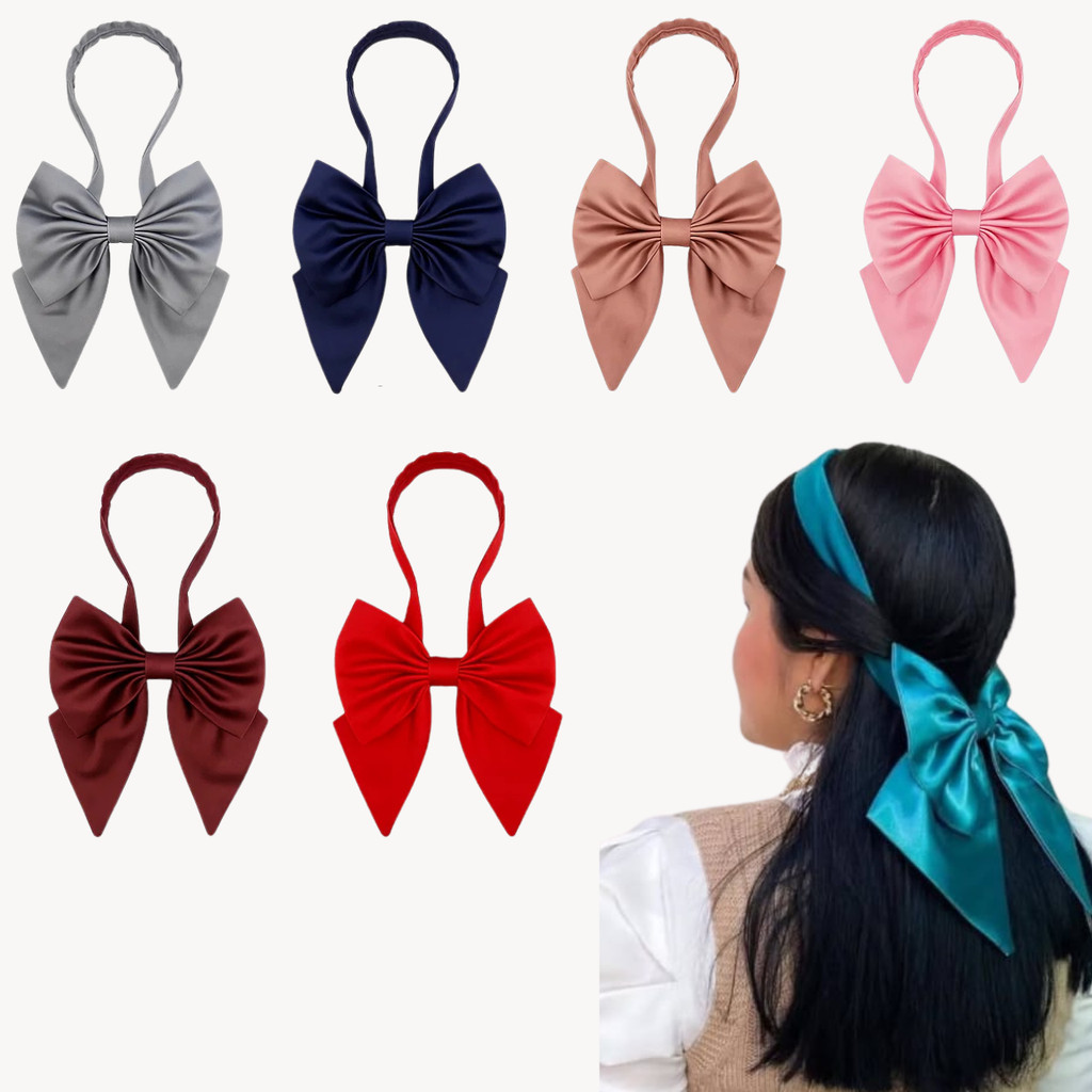 Kit 2 Laço com Tiara penteados sofisticados estilo Coreano