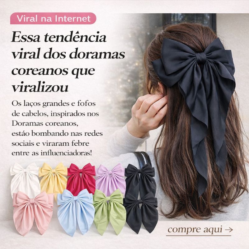 Kit de Laços adulto penteado estilo romântico Dorama coreano