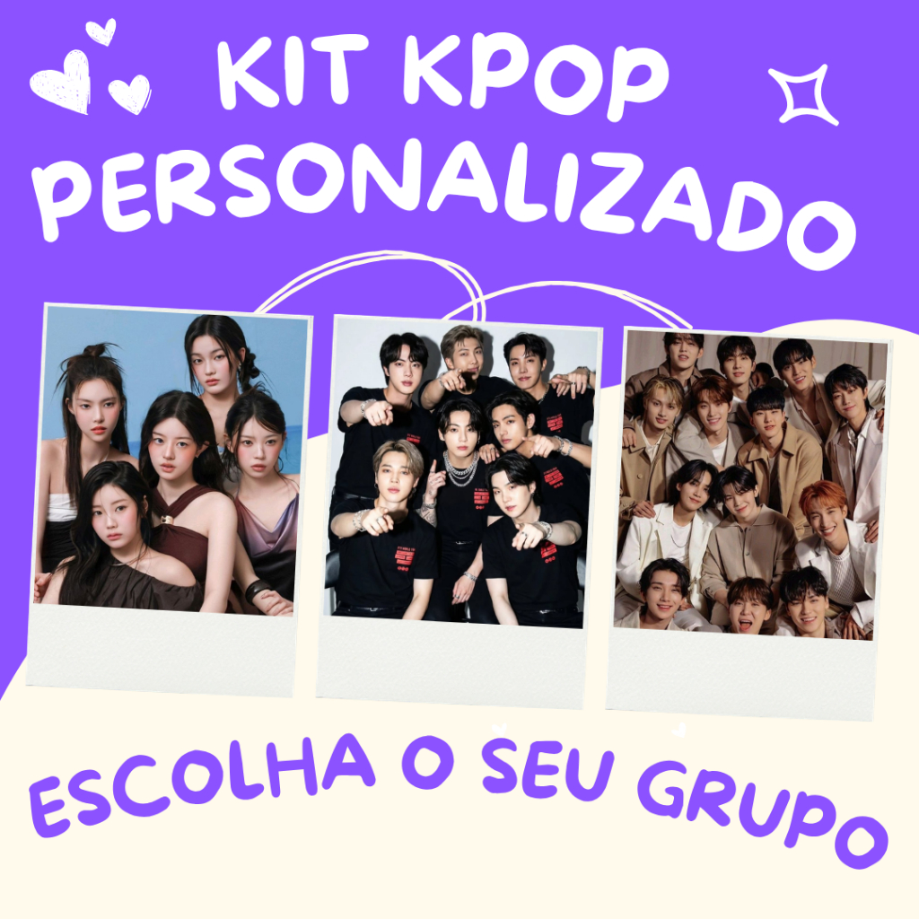 Kit 57 Itens Personalizados Estilo Kpop Pop Coreano Itens Decorativos para Fãs