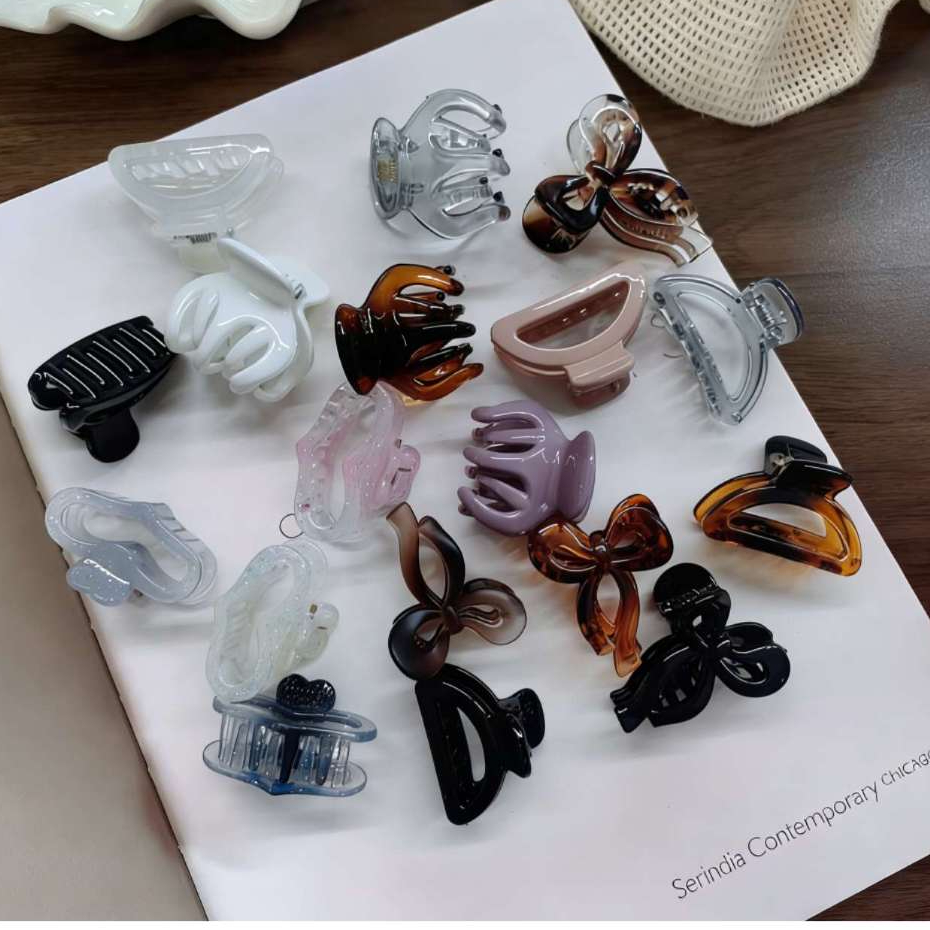 Kit 2 Presilhas Foscas Acrílicas Piranhas estilo coreanas pequenas linha premium diversos modelos