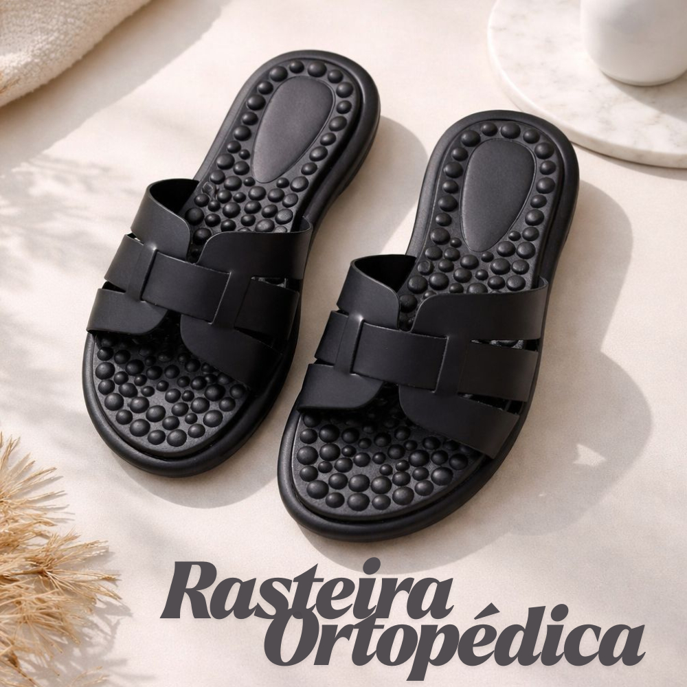 Rasteirinha Feminina Flat Confortável Casual Leve Moderna Ortopédica Massageadora Florear