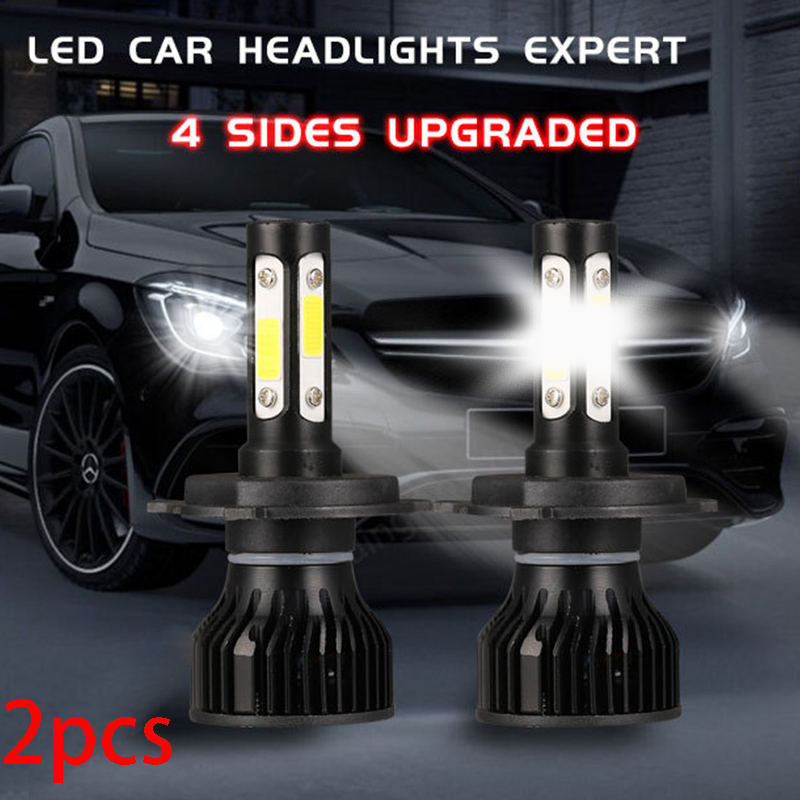 2PCS Novas Luzes LED Automotivas H4 H7 H8 H11 9005 HB3 9006 HB4 H13 Kit de Lâmpadas para Faróis de Carro